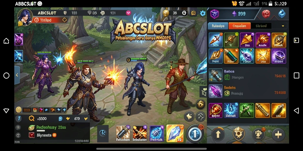 Tampilan gameplay menarik di ABCSLOT dengan aksi MMORPG yang mendebarkan.