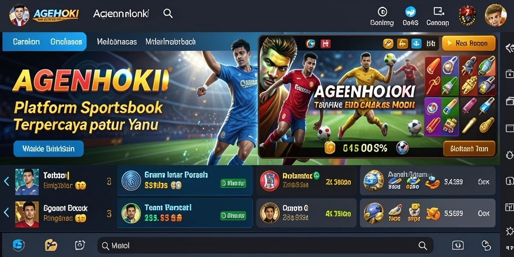 Tampilan menarik AGENHOKI saat taruhan olahraga berlangsung.
