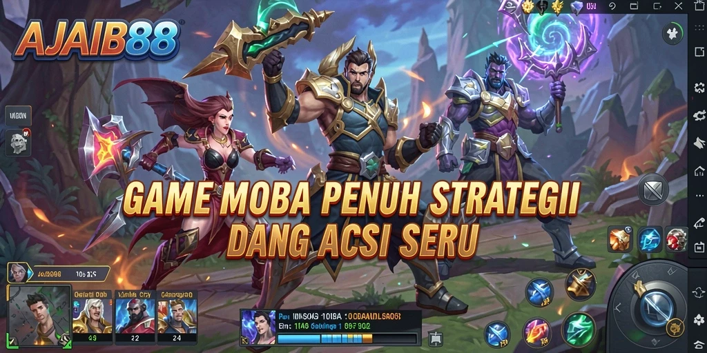 Gameplay AJAIB88 yang seru dengan pertarungan antar tim.