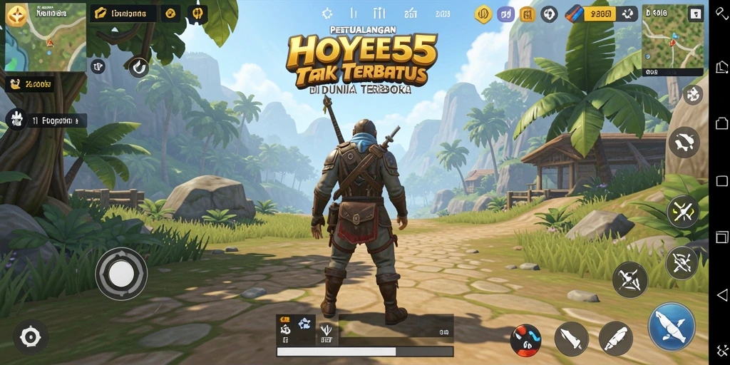 Screenshot utama HOYE55 menampilkan gameplay Open World yang menakjubkan.