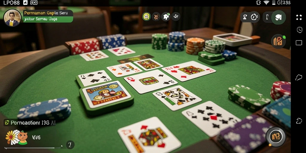 Tampilan gameplay LPO88 yang menarik saat bermain Gaple.