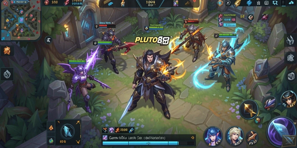 Gameplay seru PLUTO88 dalam pertarungan MOBA yang mendebarkan.